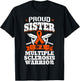Proud Sister Of A Multiple Sclerosis Warrior MS Awareness T-Shirt - T-Shirt | Black