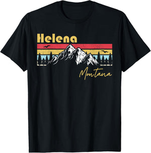 Helena Montana Roots Hometown Vintage Home State T-Shirt - T-Shirt | Black