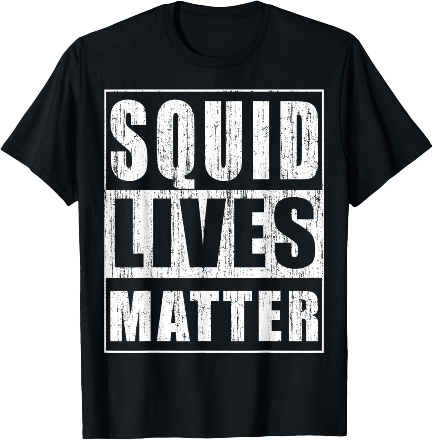 Squid Lives Matter Water Life Protection T-Shirt - T-Shirt | Black
