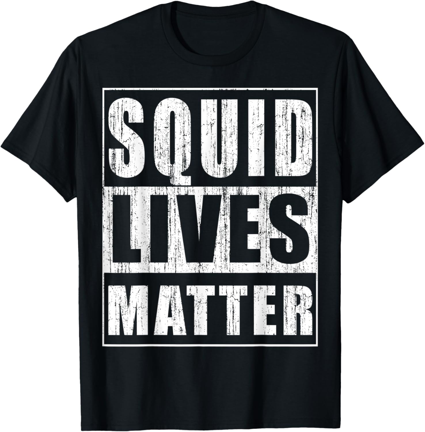 Squid Lives Matter Water Life Protection T-Shirt - T-Shirt | Black