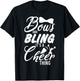 Youth Team Cute Cheerleader Bows And Bling Its A Cheer Thing T-Shirt - T-Shirt | Black