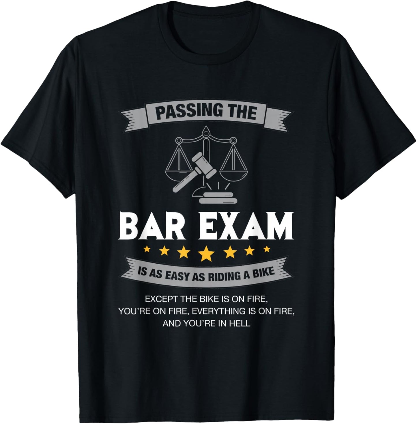 Passing The Bar Exam Is Easy Lawyer Graduation Attorney T-Shirt - T-Shirt | Black