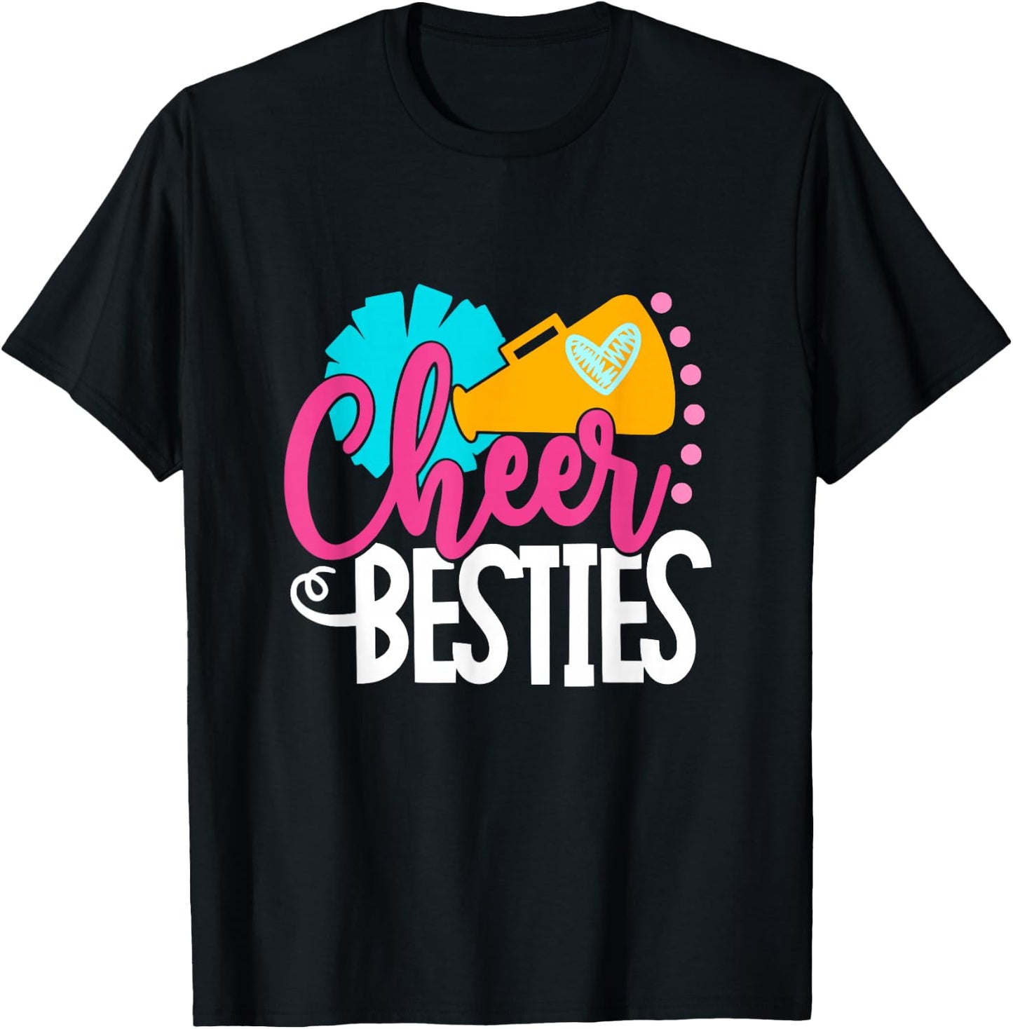 Cheer Besties - Cheerleading Costume Gift T-Shirt - T-Shirt | Black
