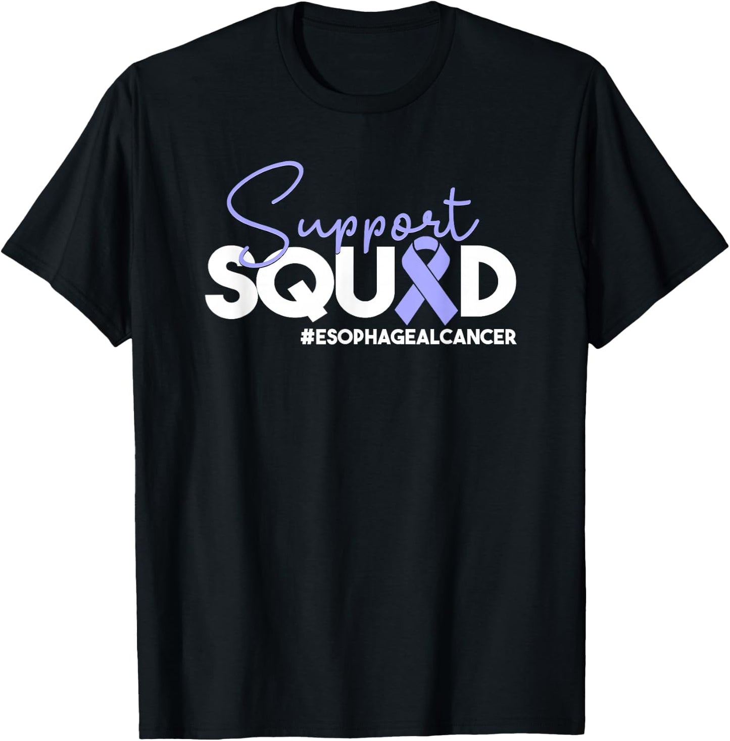 Esophageal Cancer Support Squad Periwinkle, Fundraiser T-Shirt - T-Shirt | Black