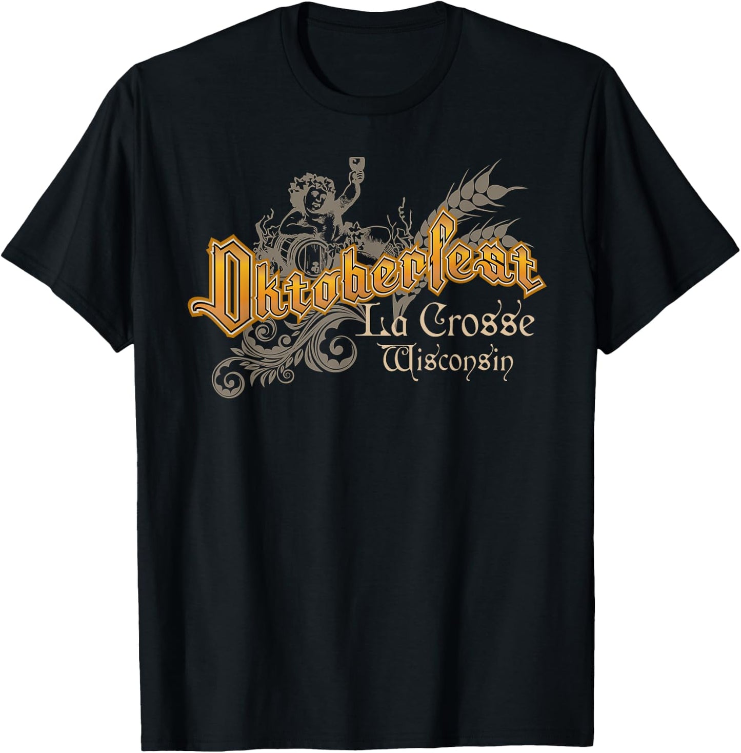 Oktoberfest La Crosse Wisconsin Octoberfest Beer Lovers T-Shirt - T-Shirt | Black