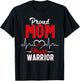 Proud MoM of a Heart Warrior CHD Awareness gift T-Shirt - T-Shirt | Black
