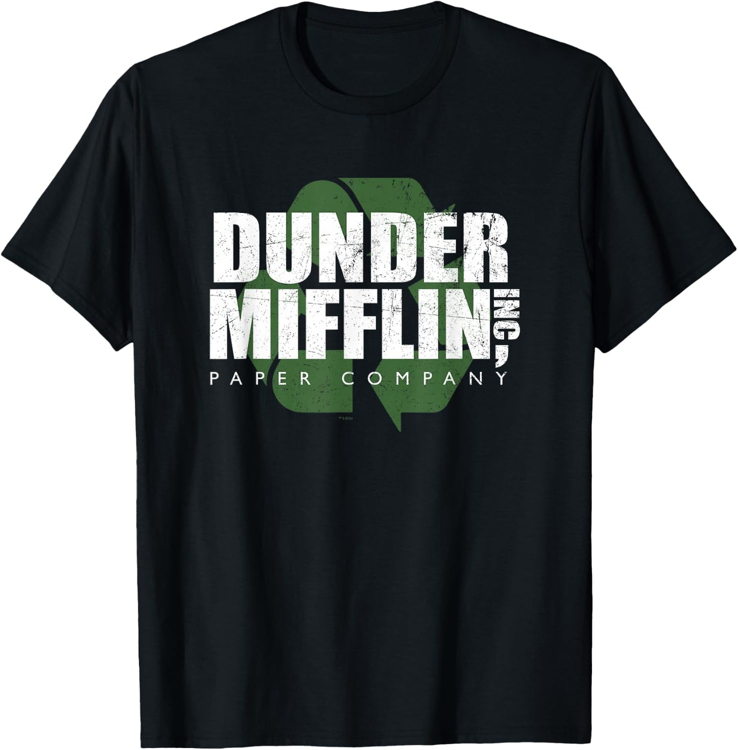The Office Dunder Mifflin Recycle T-Shirt - T-Shirt | Black