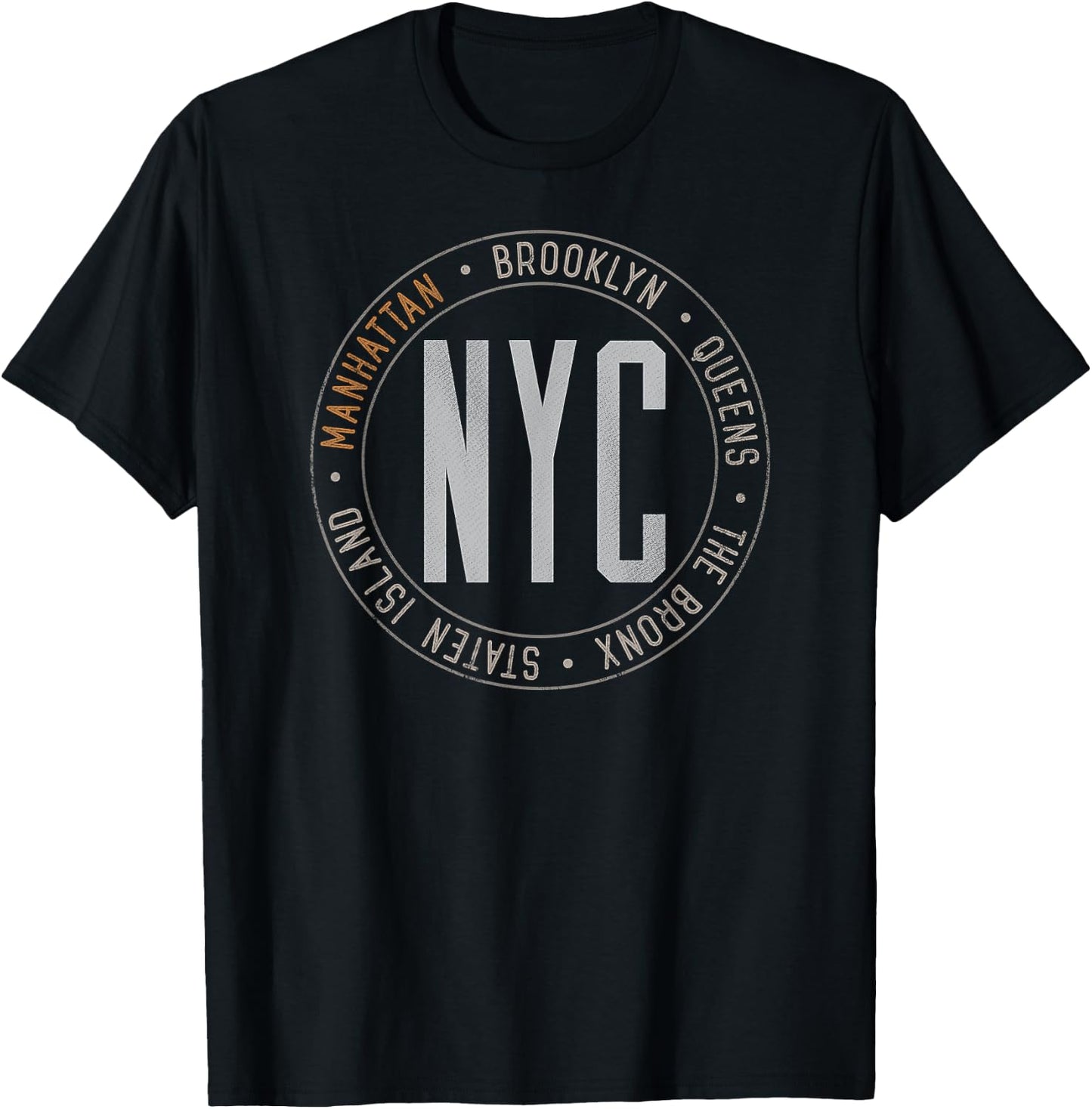 MANHATTAN New York Boroughs Five Boroughs NYC Manhattanites T-Shirt - T-Shirt | Black