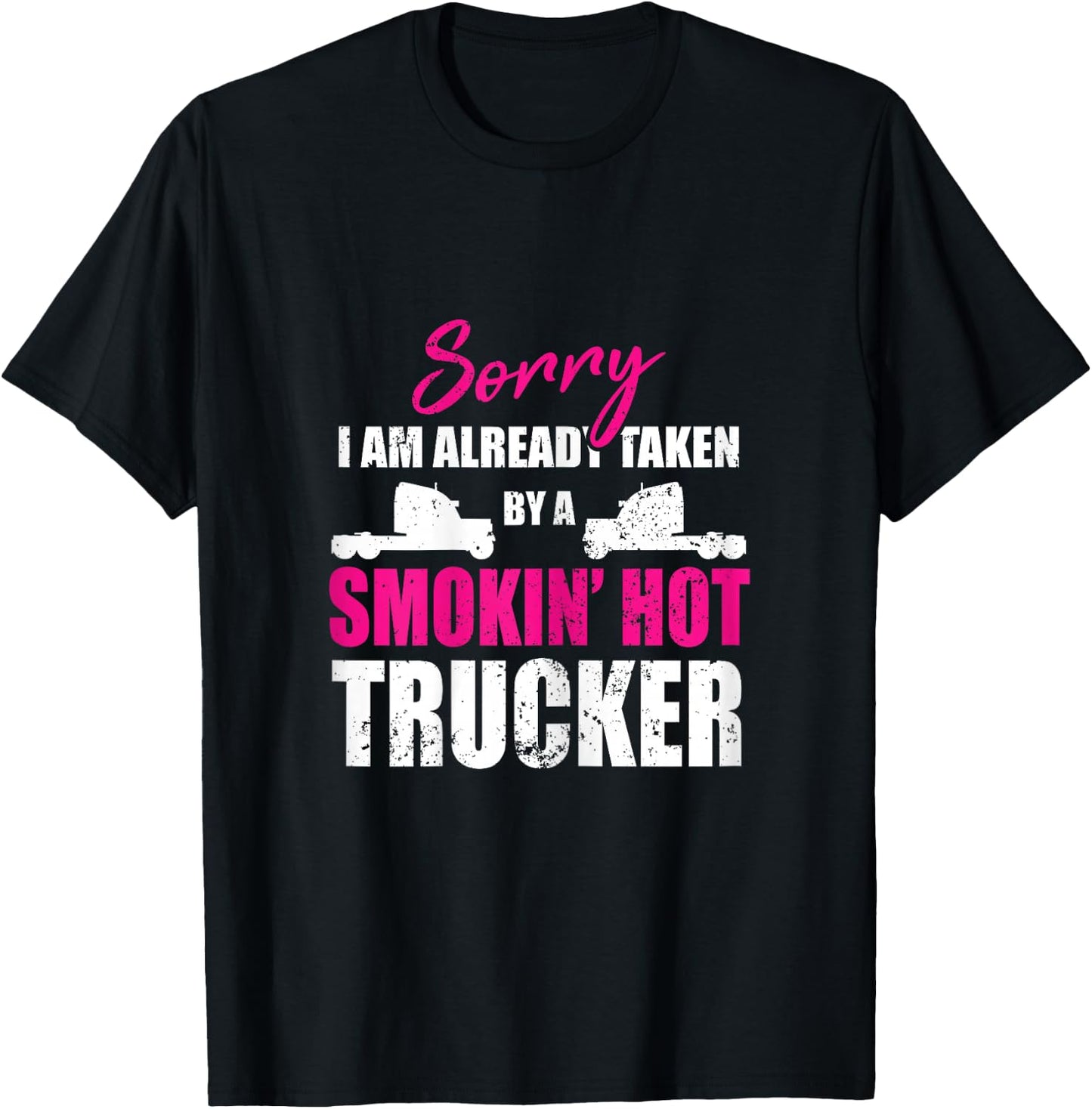 Trucker wife gift My husband is a truck driver T-Shirt - T-Shirt | Black