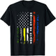 First Responder Thin Line Shirt Patriotic American Flag Gift T-Shirt - T-Shirt | Black