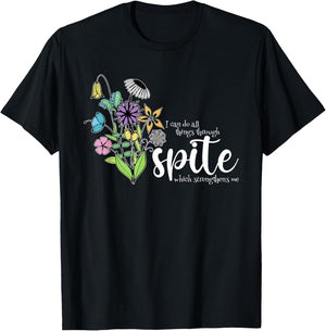 I Can Do All Things Through Spite Which Strengthens Me Quote T-Shirt - T-Shirt | Black