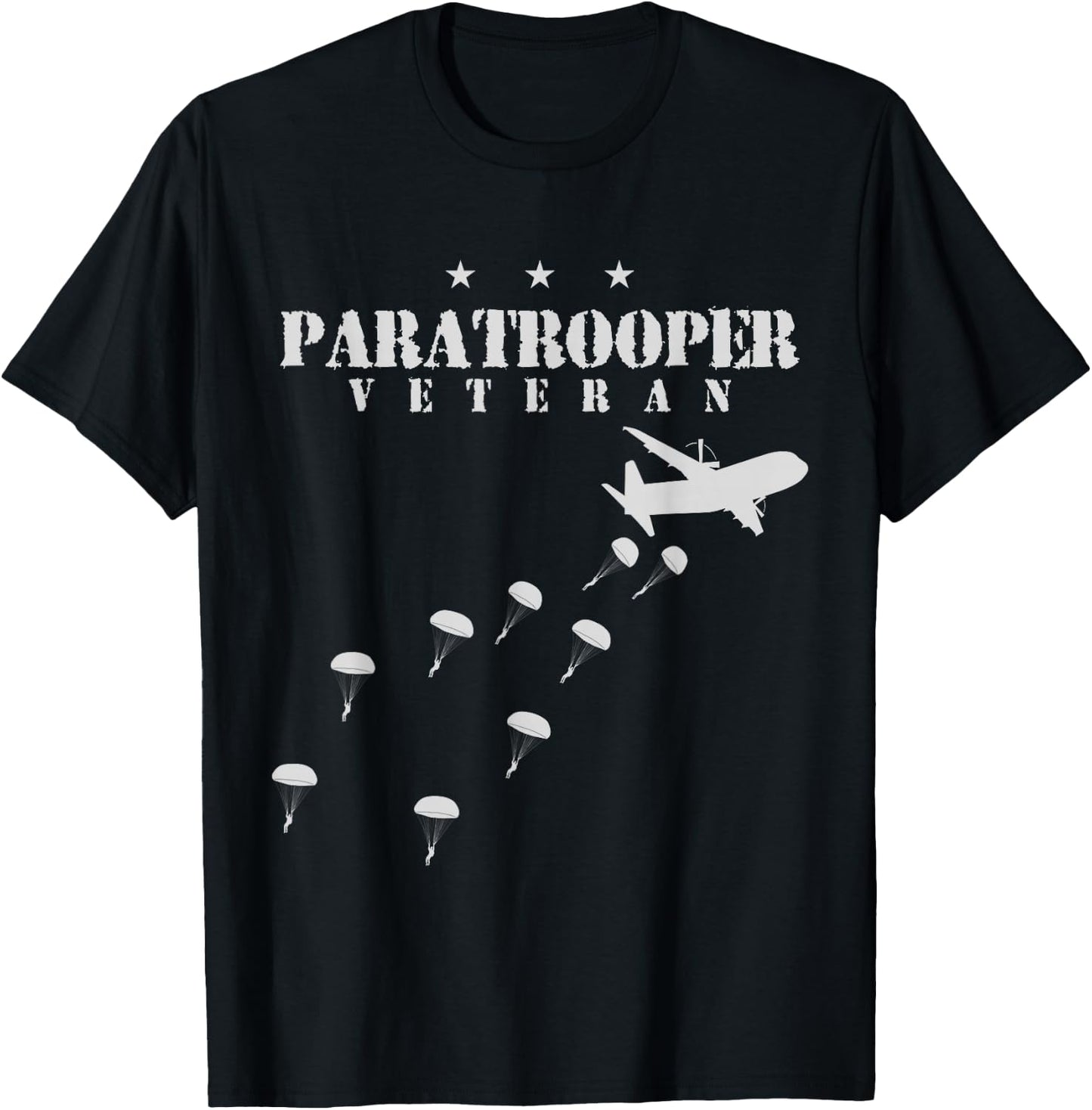 Airborne Paratrooper Veteran Infantry Division T-Shirt - T-Shirt | Black