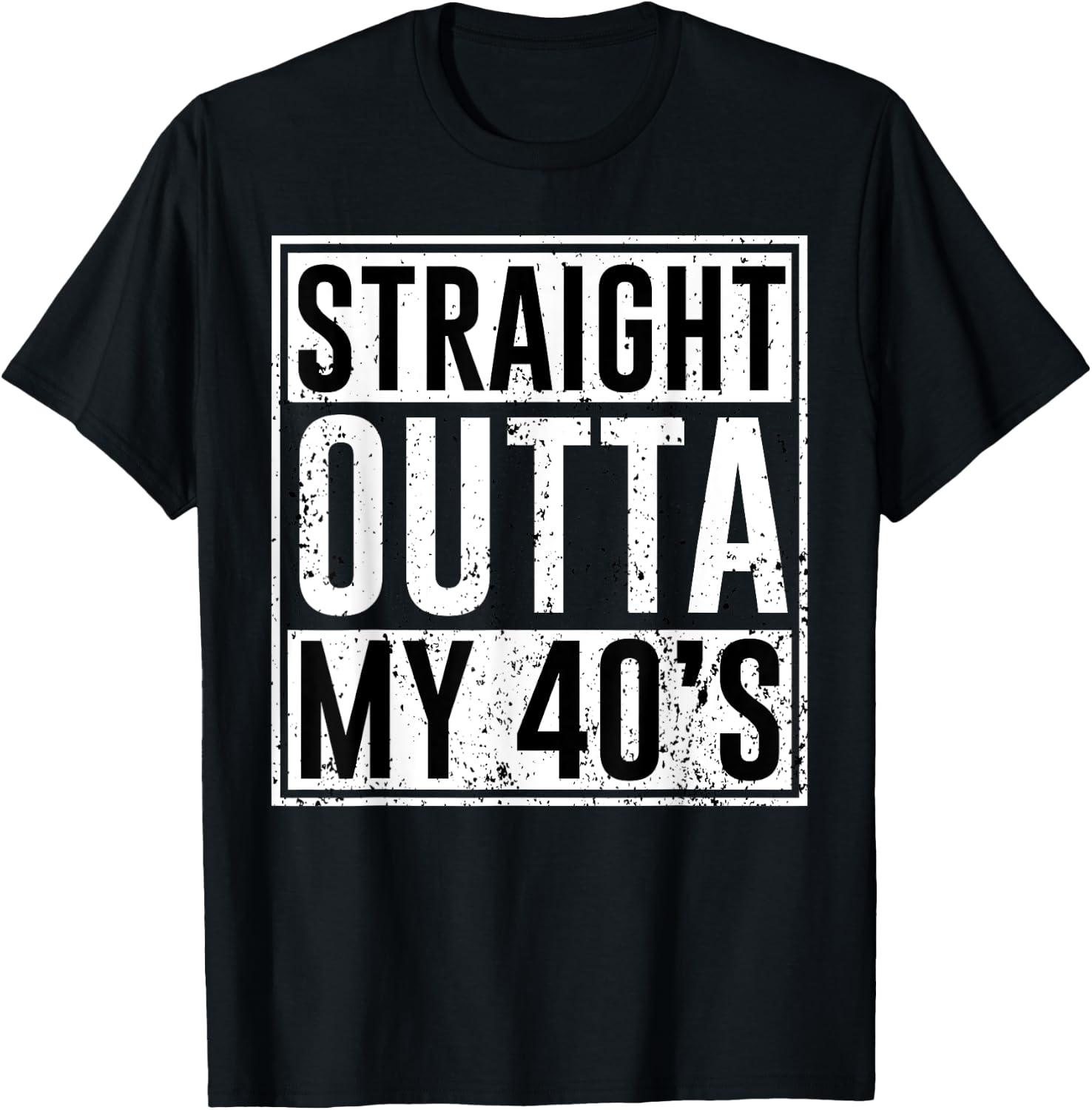 Straight Outta My 40's Birthday Party Matching Family 40 T-Shirt - T-Shirt | Black