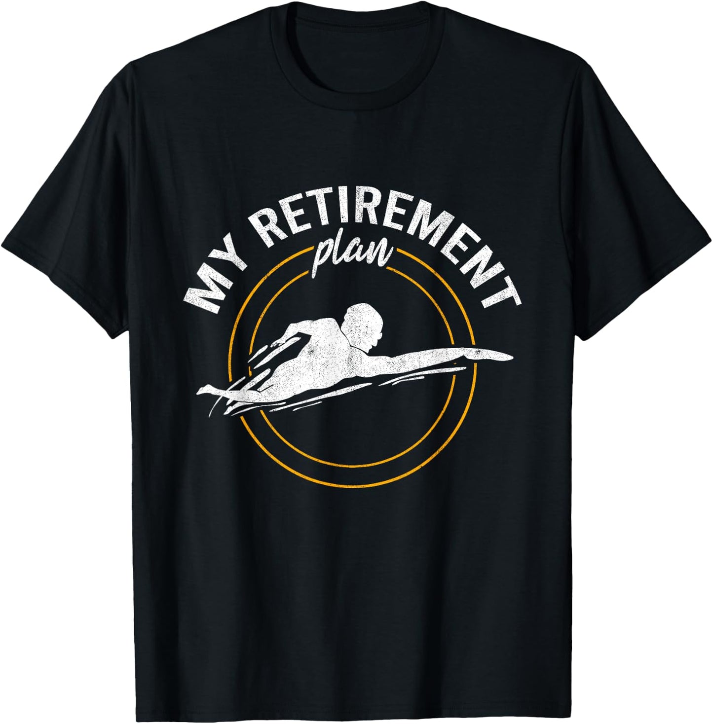 My Retirement Plan Swim Athlete Swimming Grandpa Swimmer T-Shirt - T-Shirt | Black