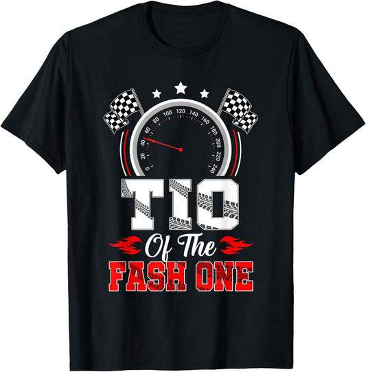 Tio Of The Fast One 1St Birthday Racing Car Family T-Shirt - T-Shirt | Black