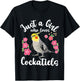Kids Cockatiel Just a Girl Who Loves Cockatiels T-Shirt - T-Shirt | Black