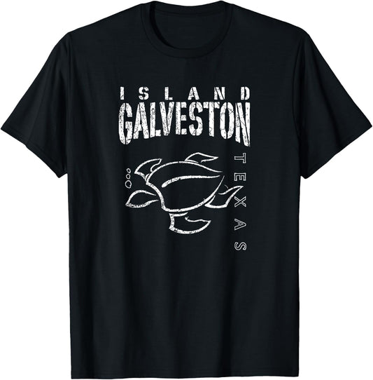 Galveston Island Texas, Sea Turtle, FL Beaches, Aquatic T-Shirt - T-Shirt | Black