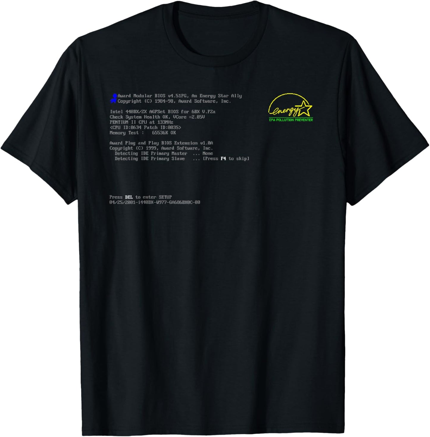 Bios Screen Computer Boot Pc for it Programmer T-Shirt - T-Shirt | Black