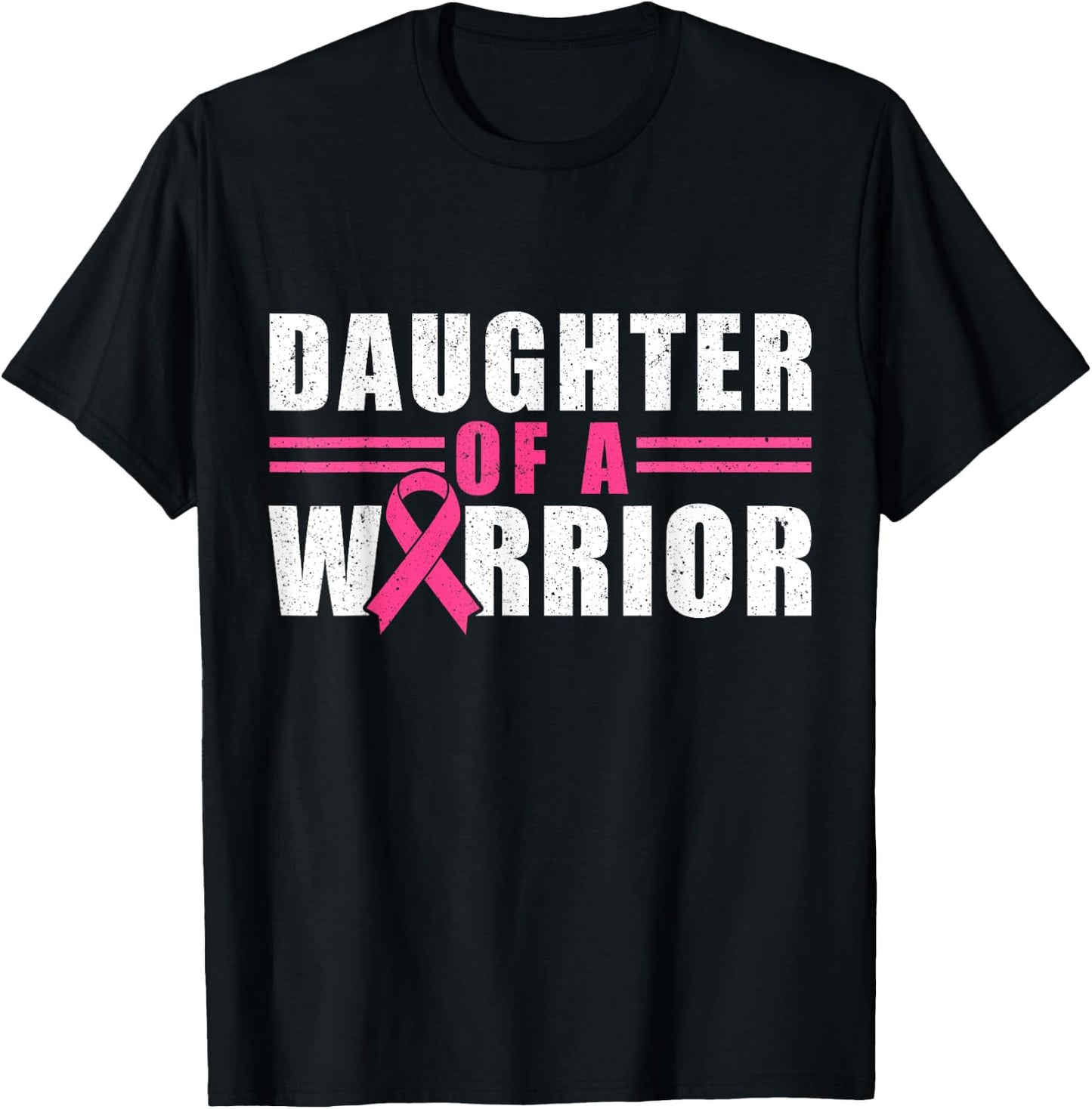 Daughter Of A Warrior Breast Cancer Awareness Month T-Shirt - T-Shirt | Black