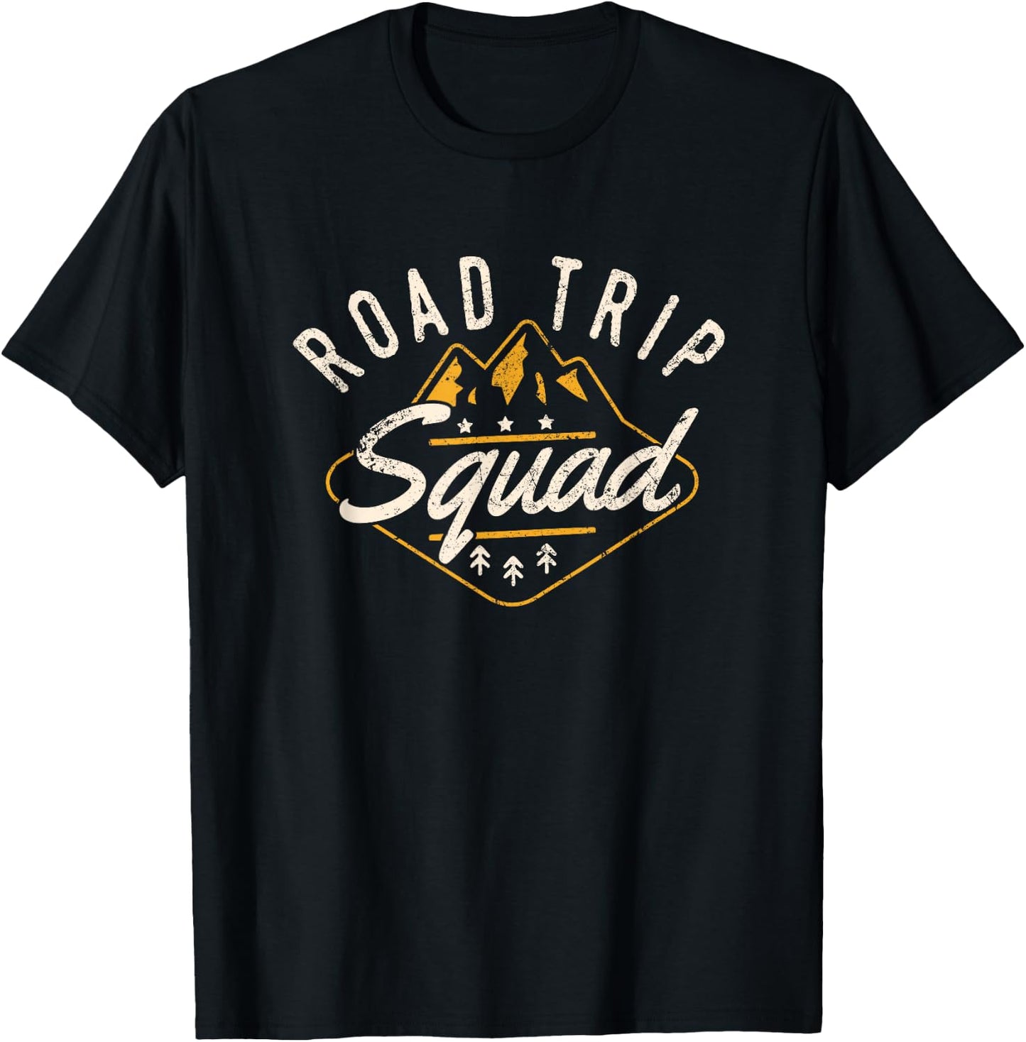Road Trip Squad Shirt Hiking Camping Travel Men Women T-Shirt - T-Shirt | Black