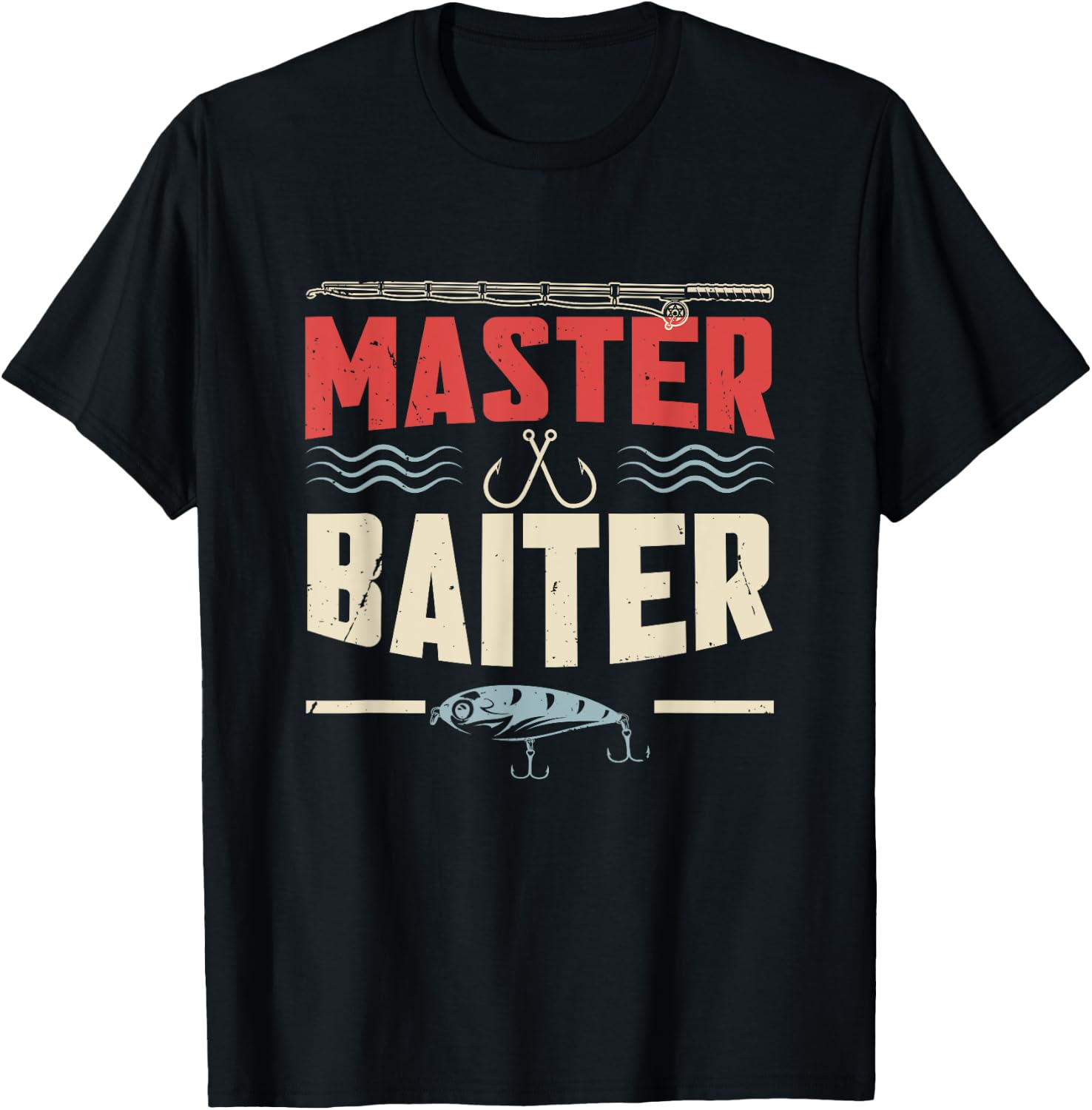 Master Baiter | Fishing T-Shirt - T-Shirt | Black