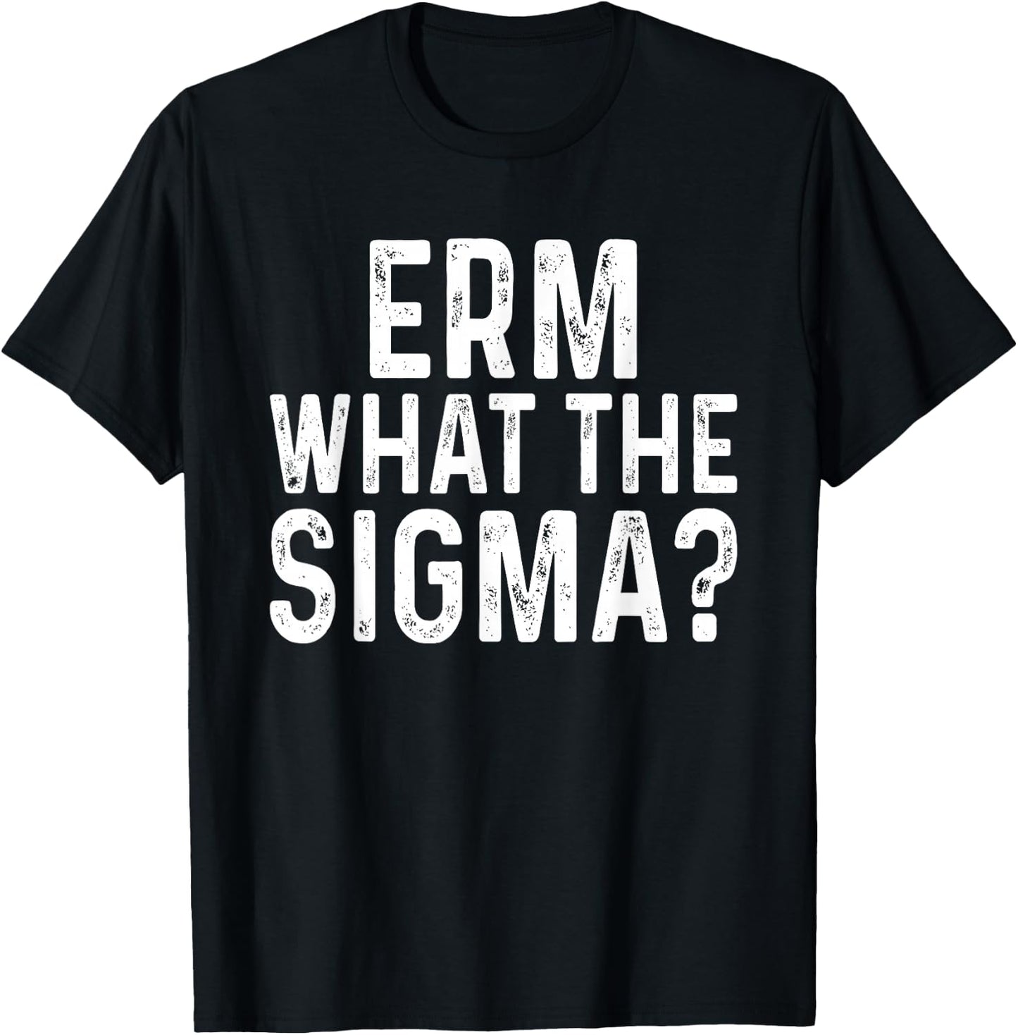 Erm What The Sigma Funny Meme Brainrot Nerd Humor T-Shirt - T-Shirt | Black