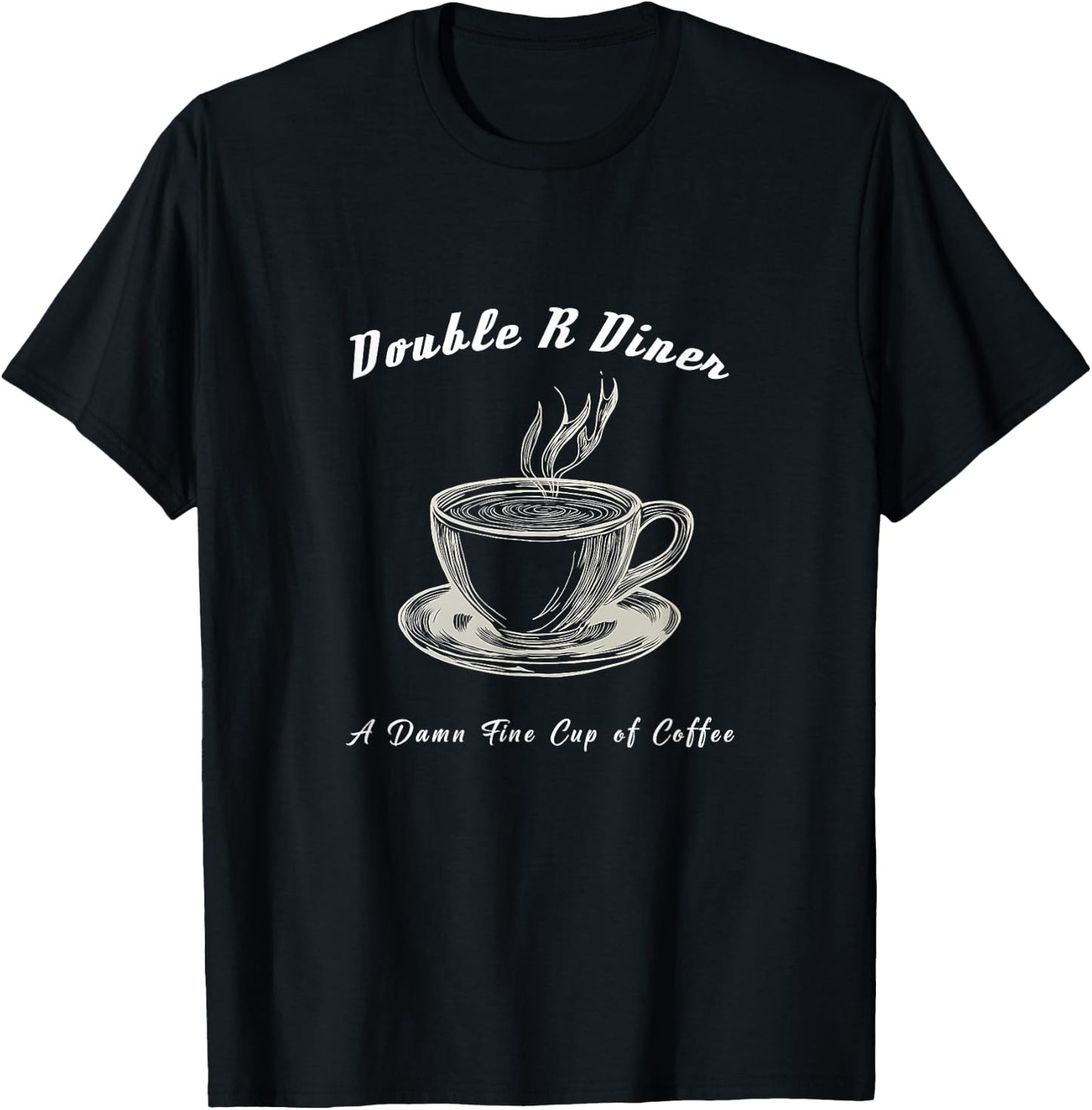 Double R Diner Peaks Fine Coffee Art T-Shirt - T-Shirt | Black
