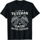 I am a veteran my oath never expires Soldier Warrior Veteran T-Shirt - T-Shirt | Black