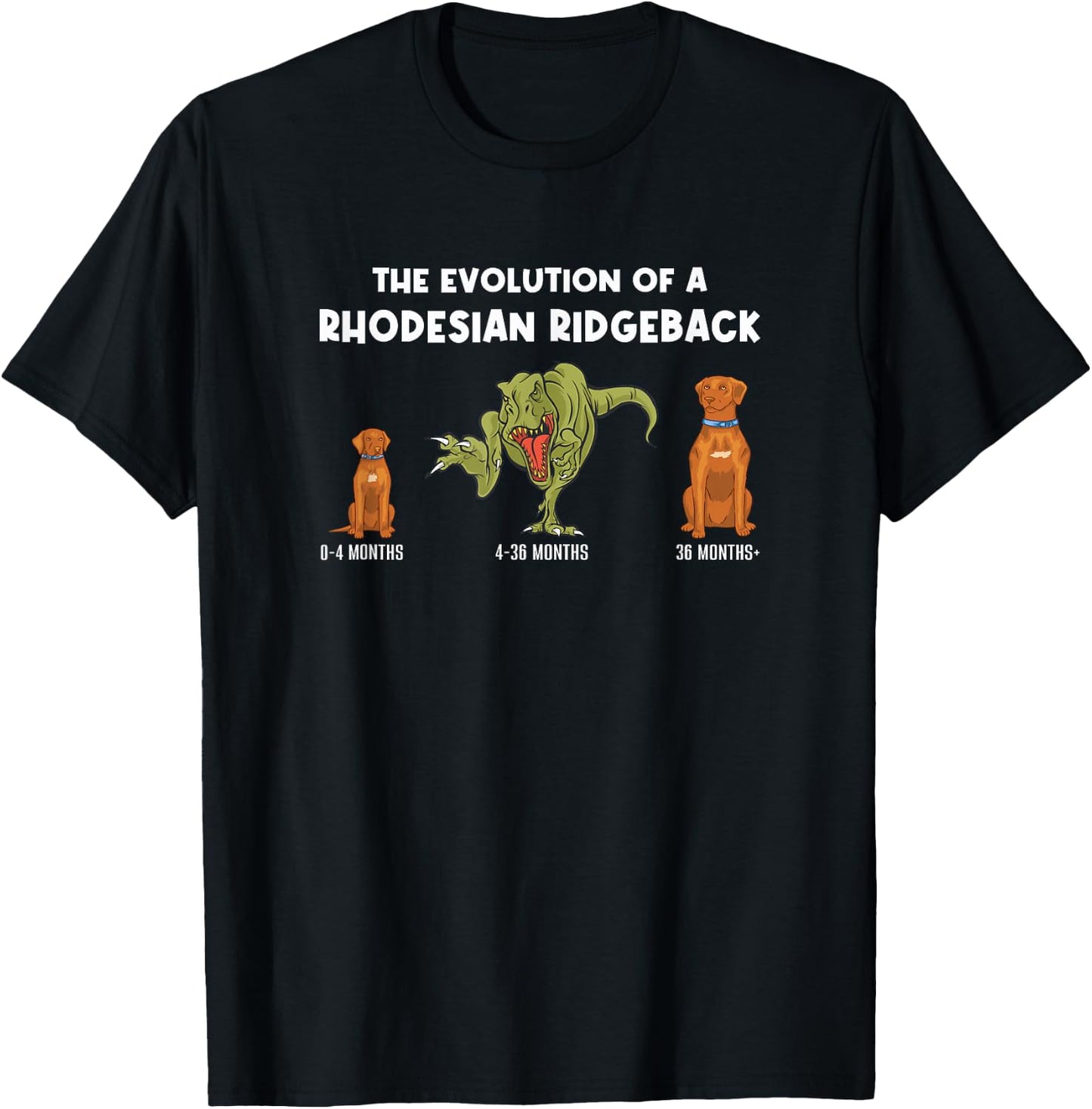 Dogs Mama The Evolution Of A Rhodesian Ridgeback T-Shirt - T-Shirt | Black
