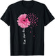 Faith Hope Love Pink Ribbon Daisy Flower Butterfly T-Shirt - T-Shirt | Black