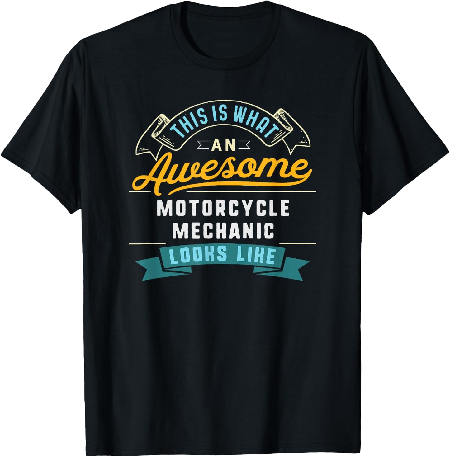 Funny Motorcycle Mechanic Shirt Awesome Job Occupation T-Shirt - T-Shirt | Black