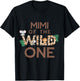 Mimi of the Wild One 1st Birthday Animal Safari Theme T-Shirt - T-Shirt | Black