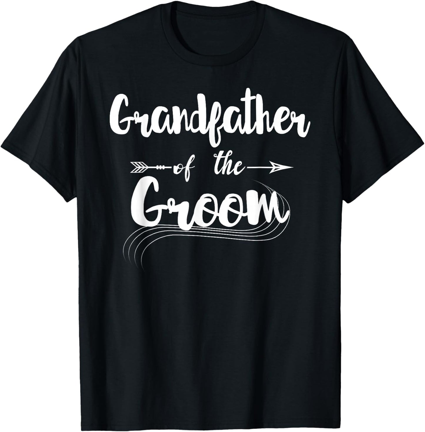 Grandfather of the Groom - Wedding Party T-Shirt - T-Shirt | Black