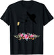 Bride Squad Dinosaur Bridesmaid Floral Bachelorette Party T-Shirt - T-Shirt | Black