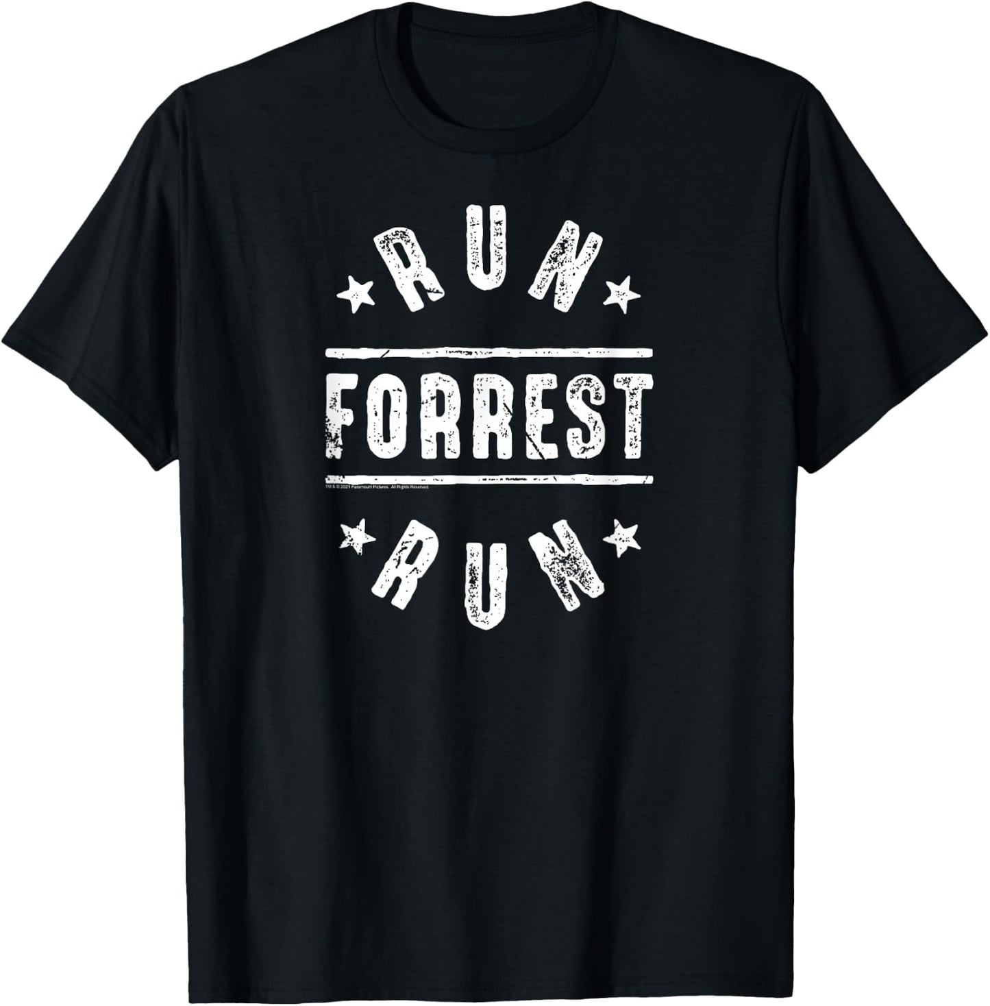 Forrest Gump Run Forrest Run Circle T-Shirt - T-Shirt | Black