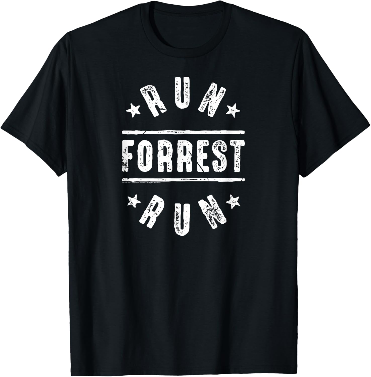 Forrest Gump Run Forrest Run Circle T-Shirt - T-Shirt | Black