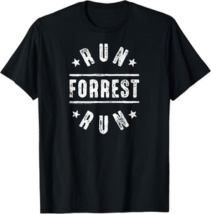 Forrest Gump Run Forrest Run Circle T-Shirt - T-Shirt | Black