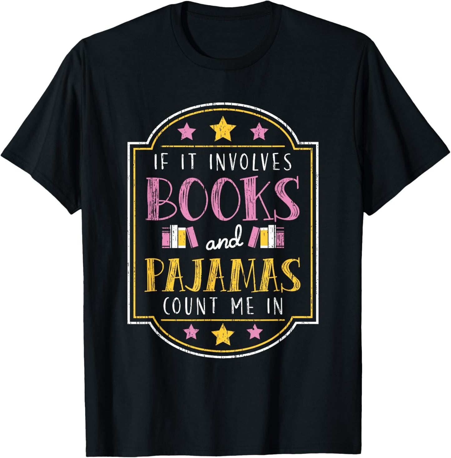 Funny Book Pajama Lover Quote Bookaholic Gift Men Women Kids T-Shirt - T-Shirt | Black