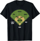Whos On First Baseball for a Baseball Diamond Fielding Card T-Shirt - T-Shirt | Black