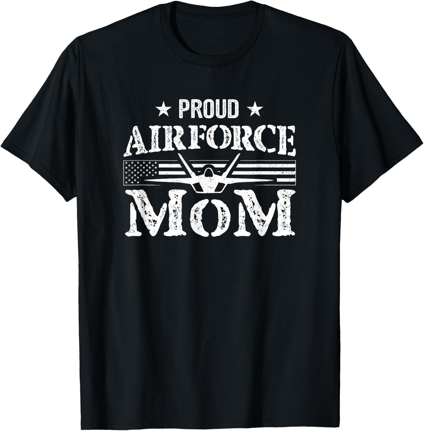 Proud Air Force Mom - Airforce Gifts - July 4th Mothers Day T-Shirt - T-Shirt | Black