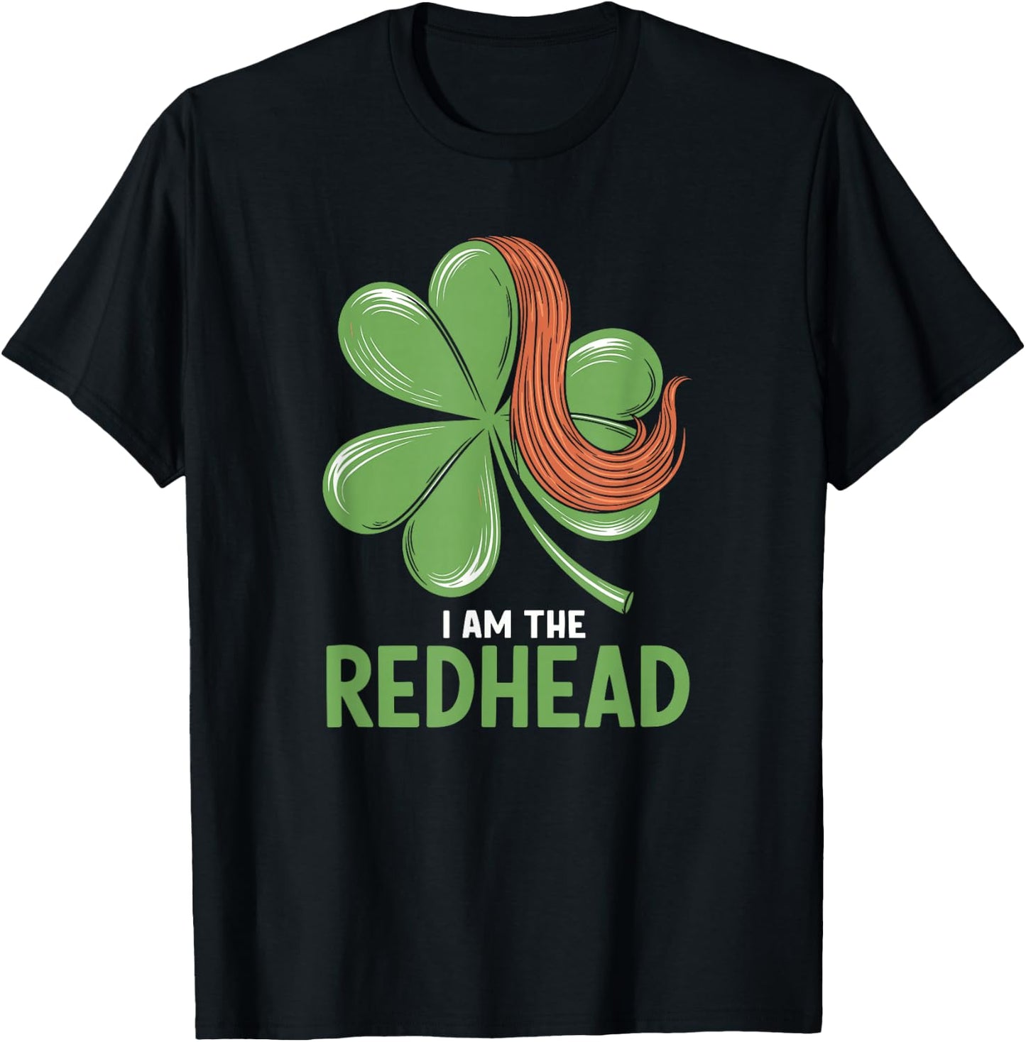 I Am The Redhead Dibs On The Redhead Funny St. Patricks Day T-Shirt - T-Shirt | Black