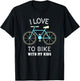 I Love To Bike With My Kids Gift Mom And Dad Bicycle T-Shirt - T-Shirt | Black