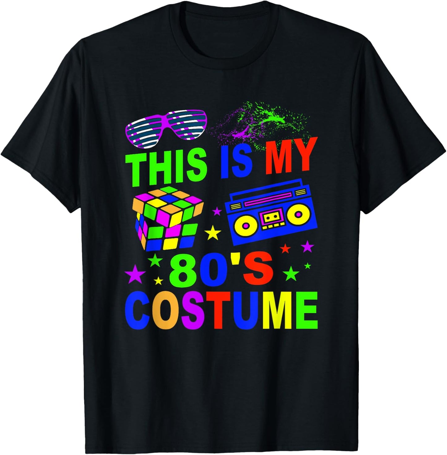 This Is My 80s Costume 80s Party Born In the 80`s T-Shirt - T-Shirt | Black
