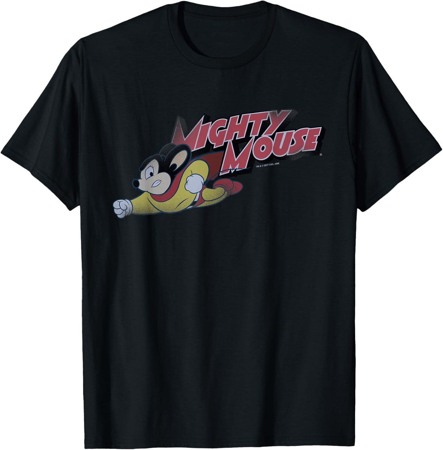 Mighty Mouse Mighty Retro T-Shirt - T-Shirt | Black