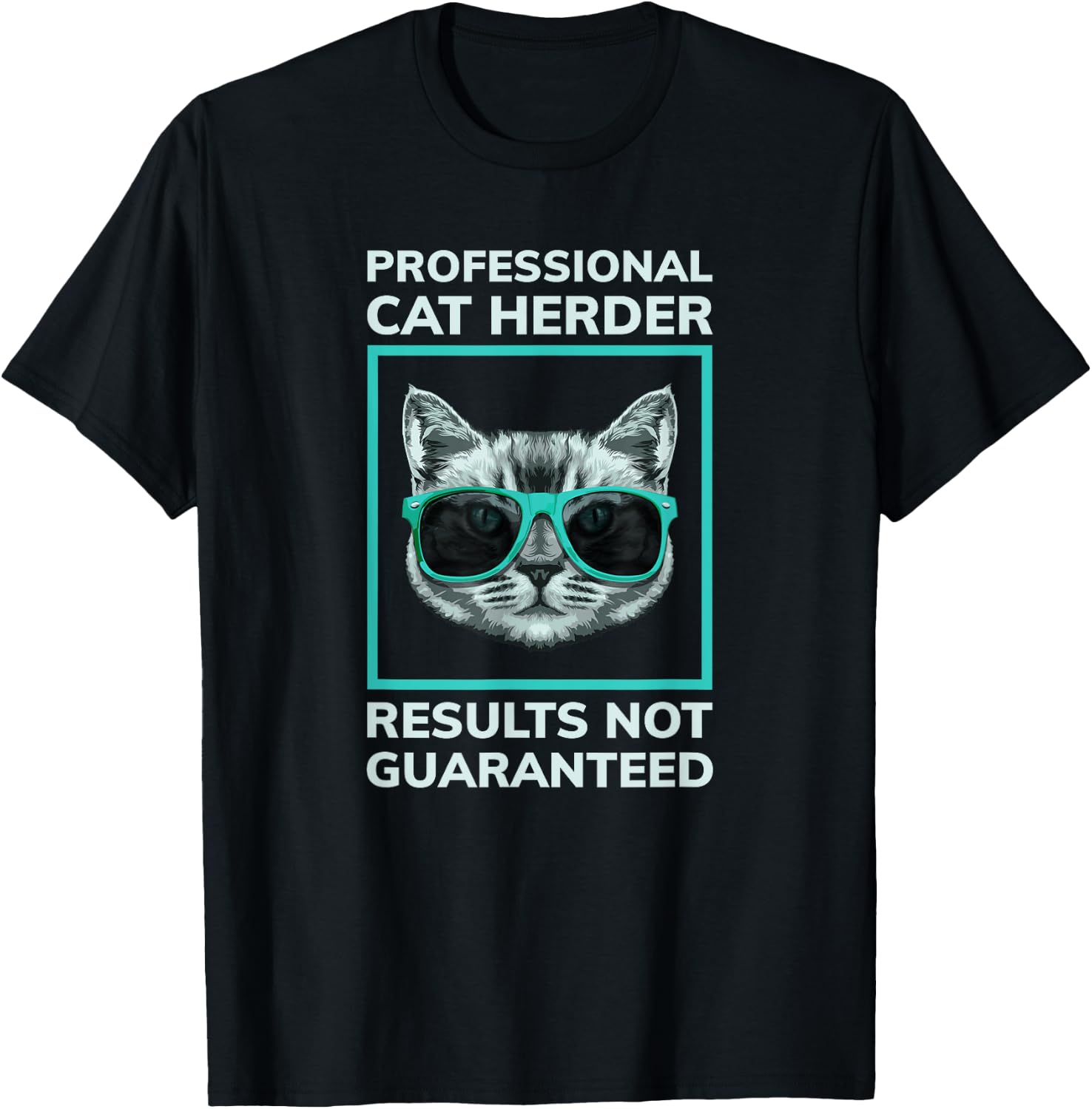 Funny Ideas For Cat Lovers by Wordmarked - Professional Cat Herder - Black, , Adult, Cat Lovers, Short Sleeve, Small T-Shirt - T-Shirt | Black