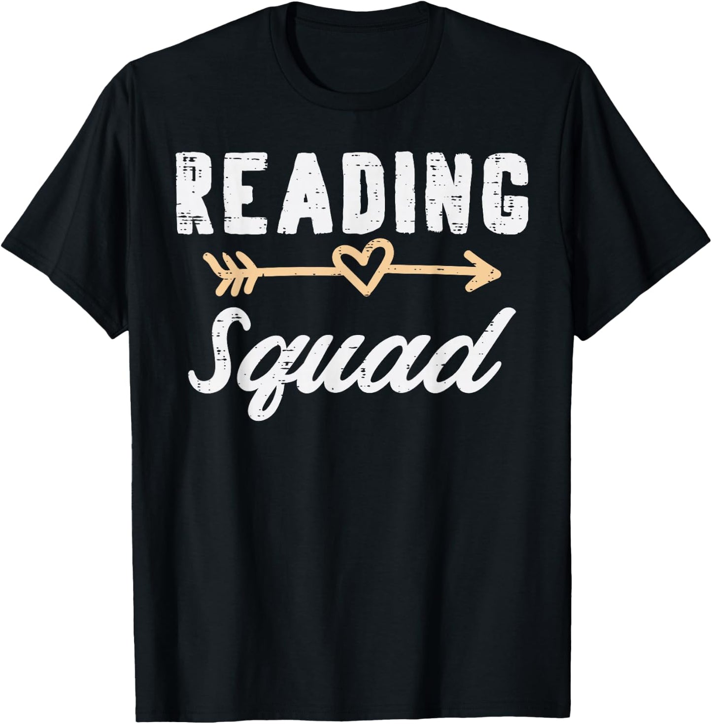 Reading Squad Funny Book Lover Bookworm Teacher Librarian T-Shirt - T-Shirt | Black