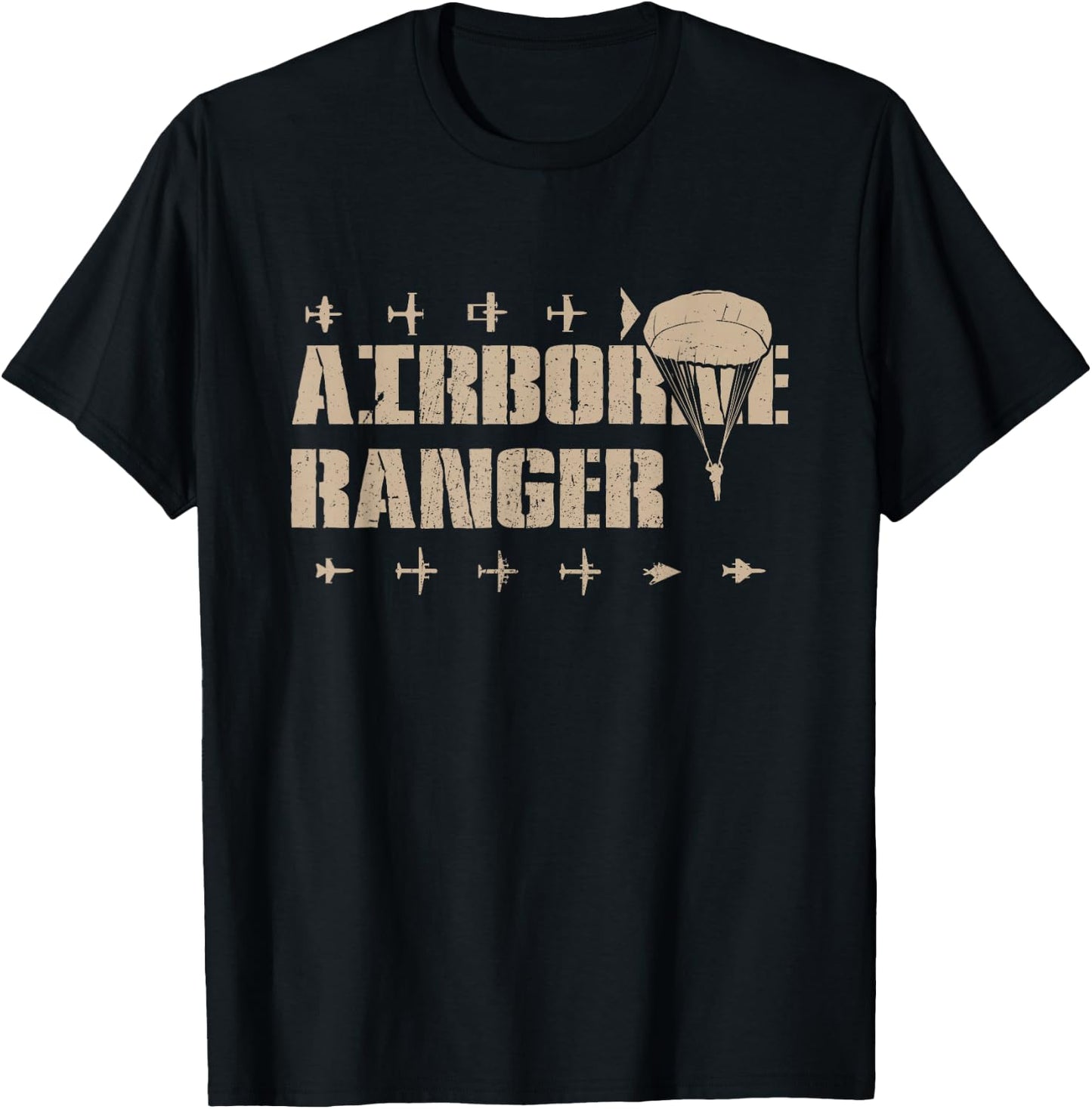 Airborne Ranger Paratrooper Army T-Shirt - T-Shirt | Black