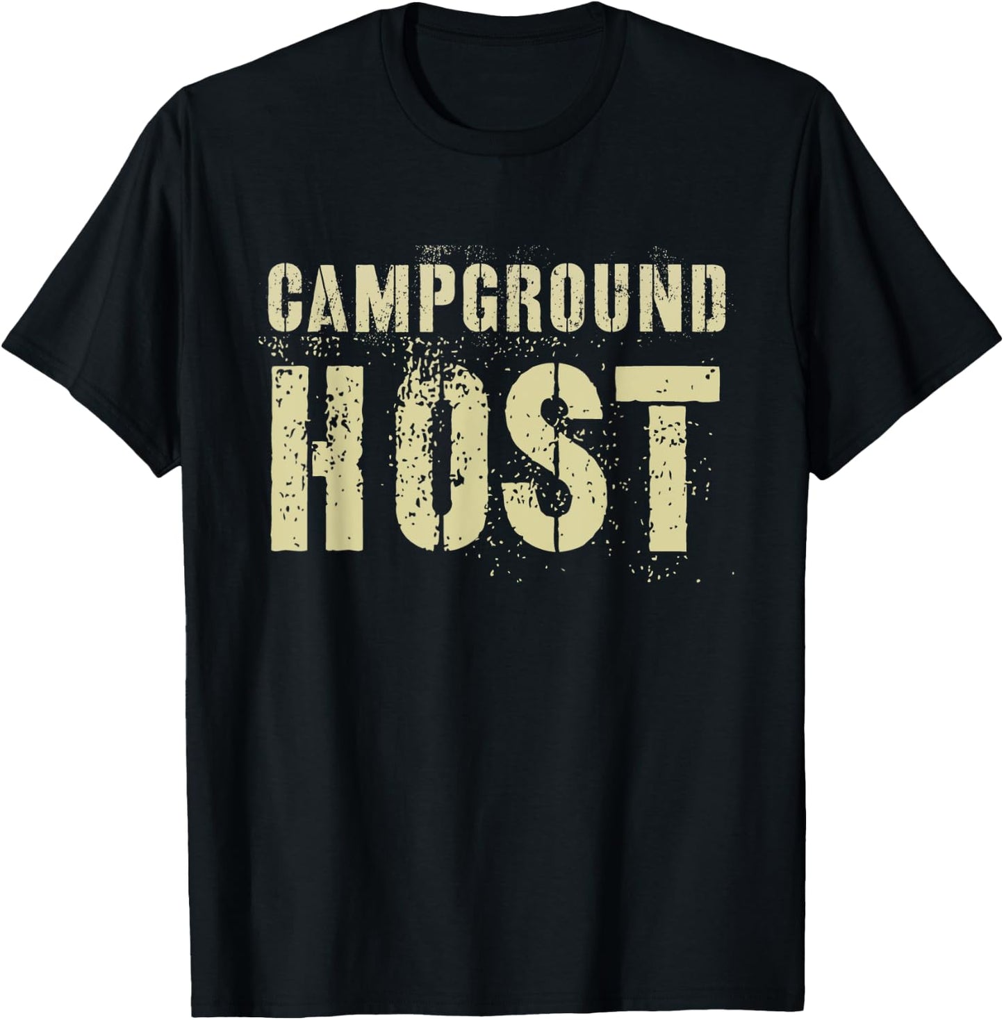 Vintage CAMPGROUND HOST Summer Staff Counselor Teacher Men Women Kids T-Shirt - T-Shirt | Black