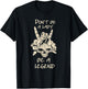 Don't Be A Lady Be A Legend Skull & Flower T-Shirt - T-Shirt | Black