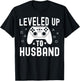 Leveled Up To Husband Fiance Boyfriend Engagement Video Game T-Shirt - T-Shirt | Black